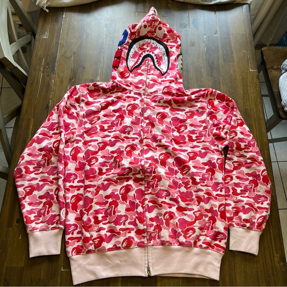 Bape Other - A Bathing Ape ABC Pink Camo Zip Hoodie